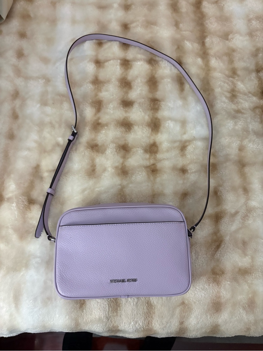 Michael Kors Lavender Pebbled Leather Crossbody Bag